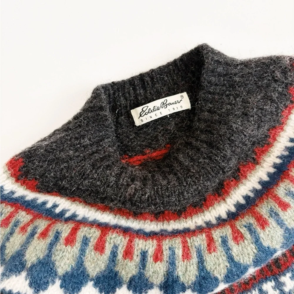Vintage Eddie Bauer Fair Isle Pullover Sweater in Wool Size XS - Picture 6 of 6